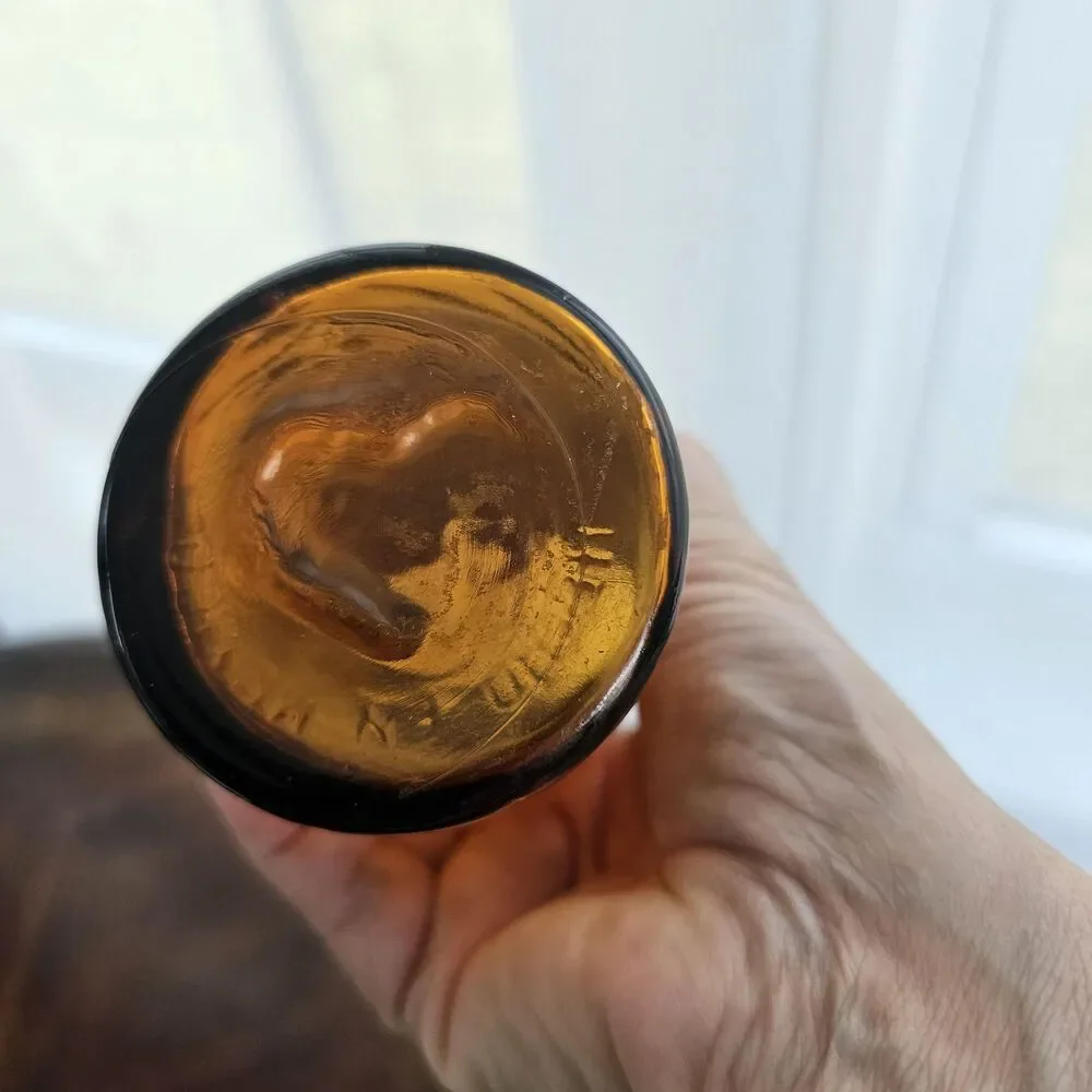 Amber Glass Swirl Vase | Fall Earth Tone Home Decor | Vintage Mexican Glass